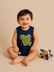Mom's Best Boy Kids Sleeveless Cotton Vest