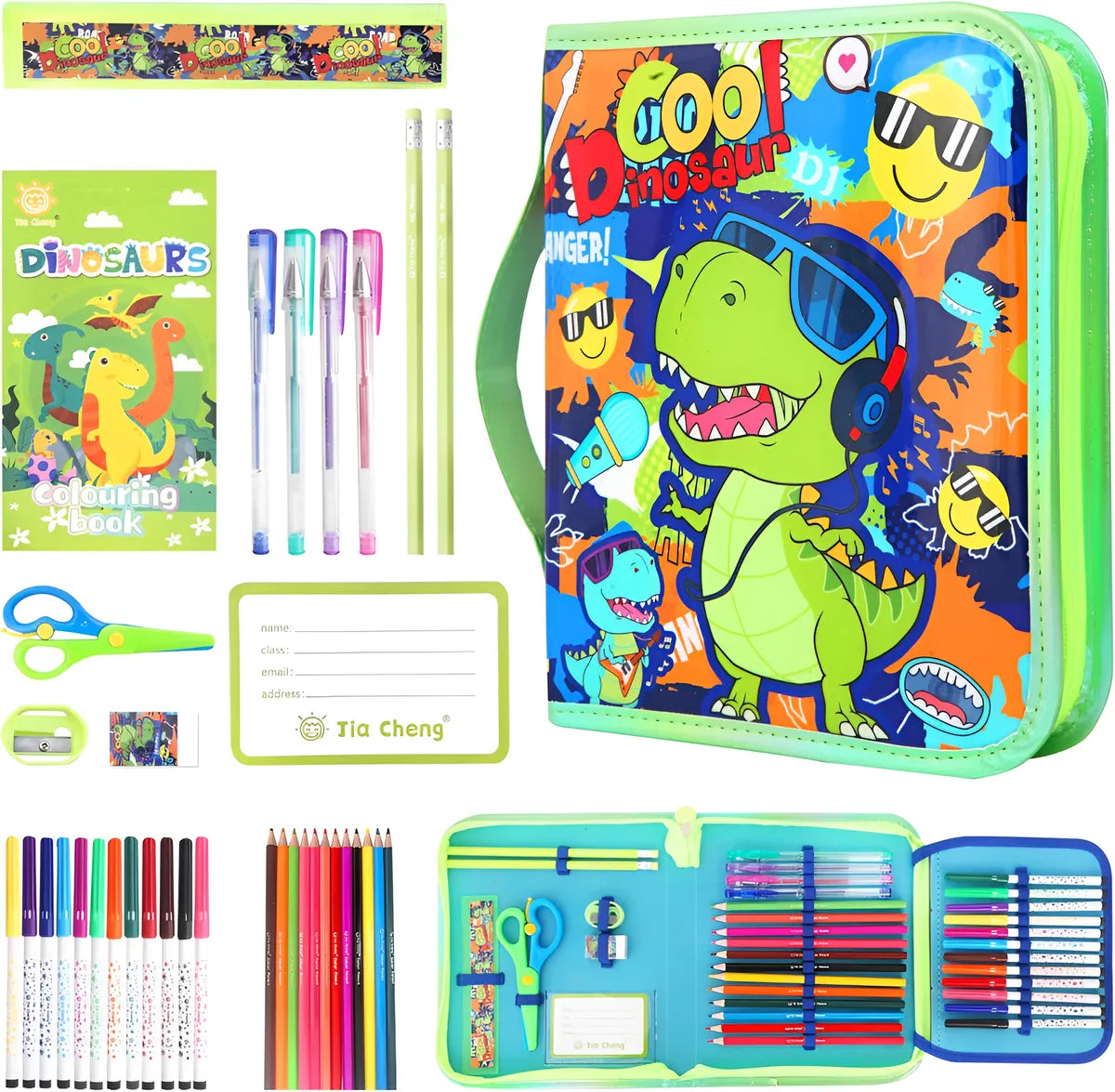 Kids Art & Coloring Kit with Zipper Pouch - Mamadada