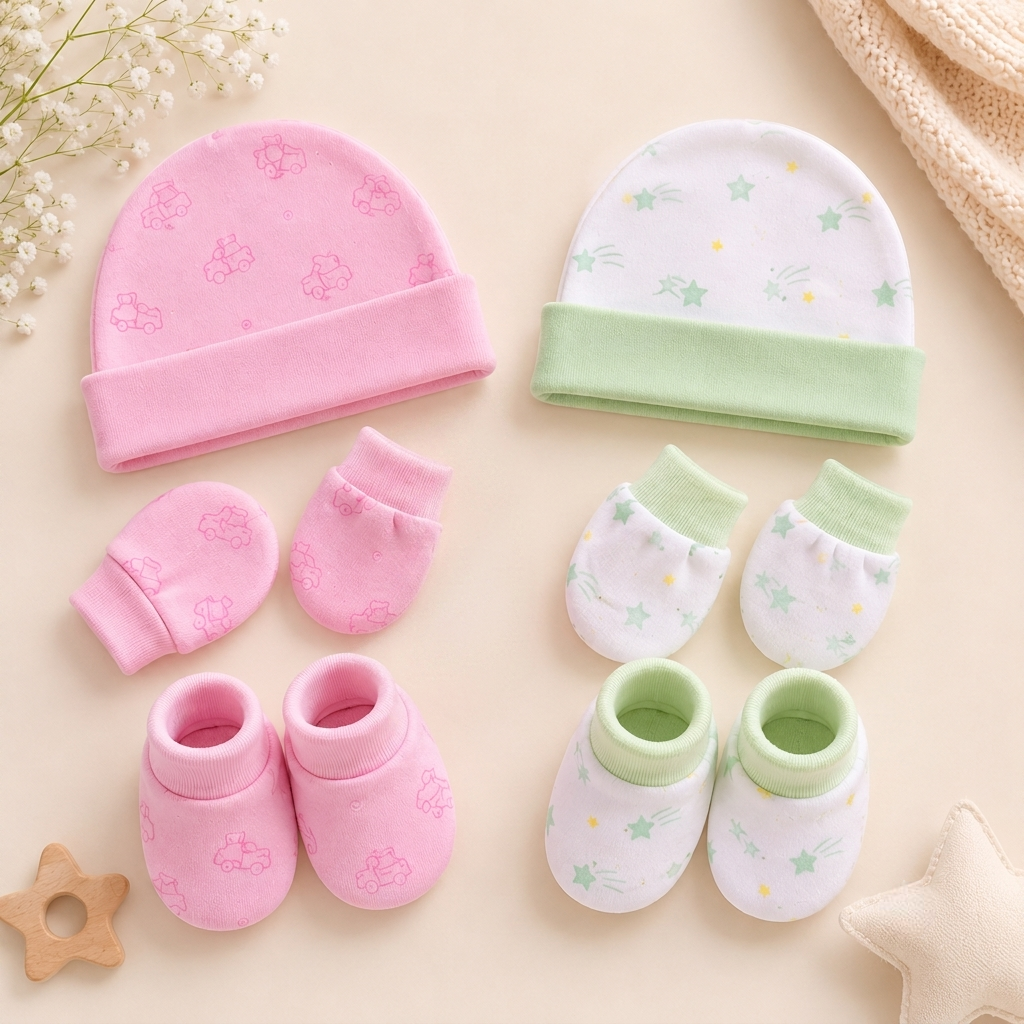 Cap,Mitten and Bottie set (Set Of 2)