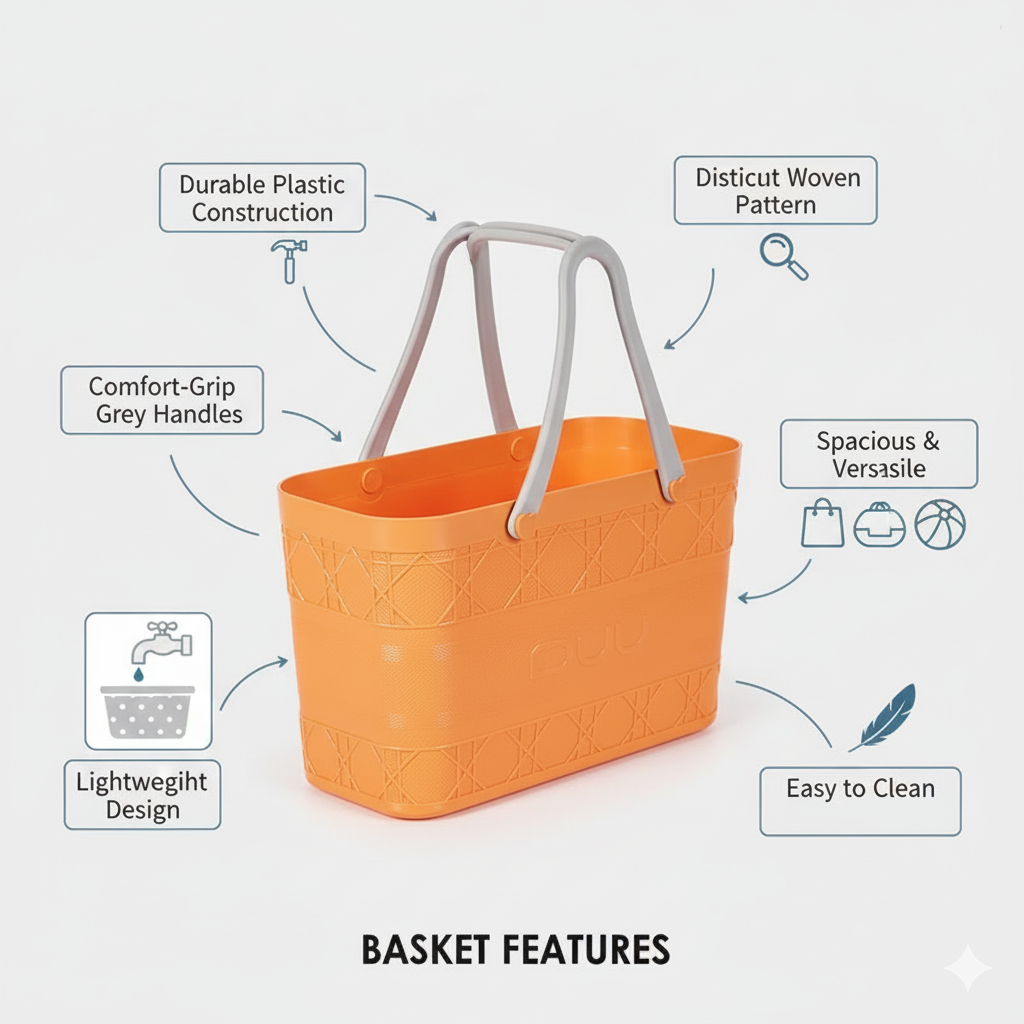 DUU Modern Multipurpose Baskets with Soft Handles