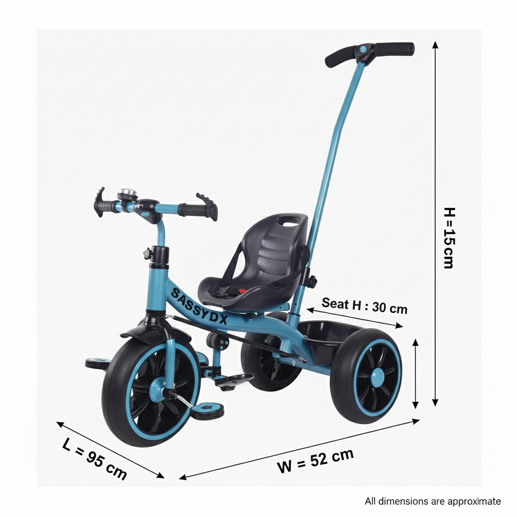 Kids Tricycle Seat with Safety Belt – Comfortable & Secure Ride