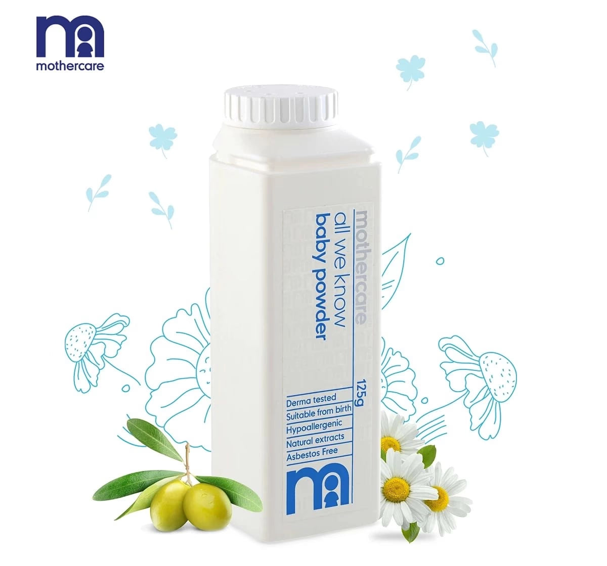 Mothercare All We Know Baby Powder 125g - White