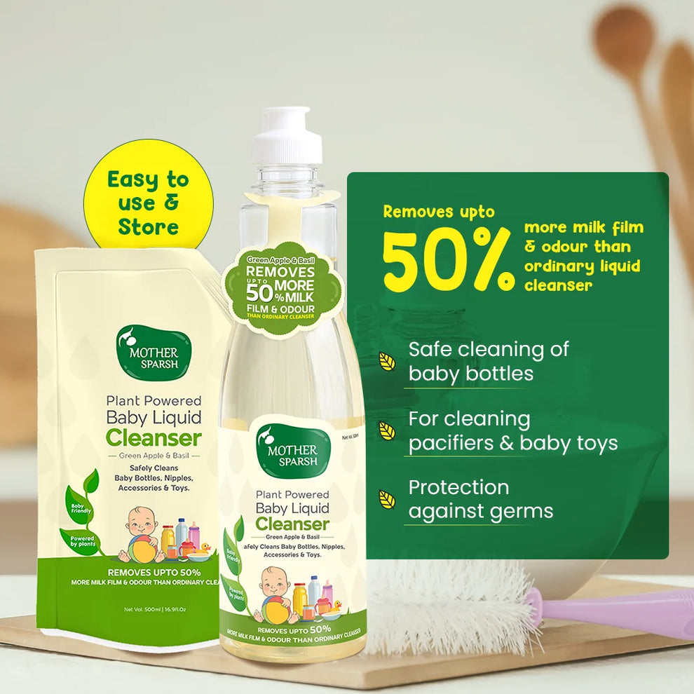 Plant Powered Baby Liquid Cleanser 500ml – Natural, Safe & Effective - Mamadada