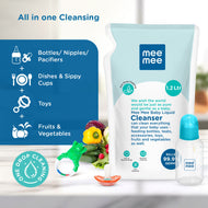 Mee Mee Anti-Bacterial Baby Liquid Cleanser – Gentle & Effective Refill Pack (1.2L)
