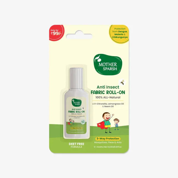 Mother Sparsh Anti-Insect Fabric Roll-On – 100% Natural Mosquito & Insect Repellent