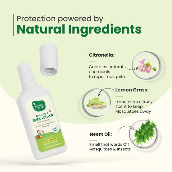 Mother Sparsh Anti-Insect Fabric Roll-On – 100% Natural Mosquito & Insect Repellent - Mamadada