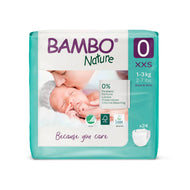 Bambo Nature Premium Baby Tape Diapers for Premature Babies, XXS Size (1-3 Kgs)
