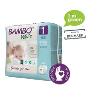 Bambo Nature Premium Baby Tape Diapers for New Born Baby, XS Size (2-4 Kgs)