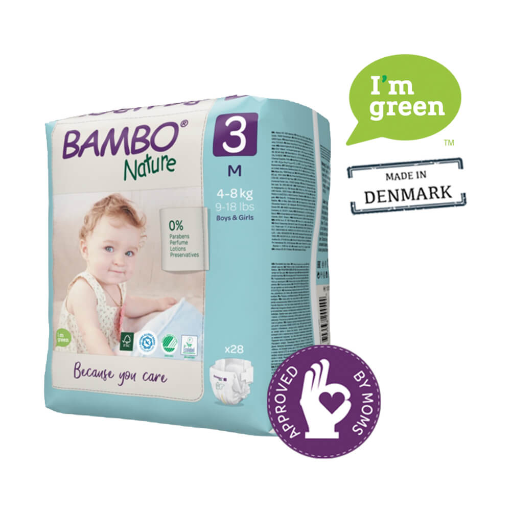 Bambo Nature Eco-Friendly Baby Diapers – Size 3 (M) - Mamadada