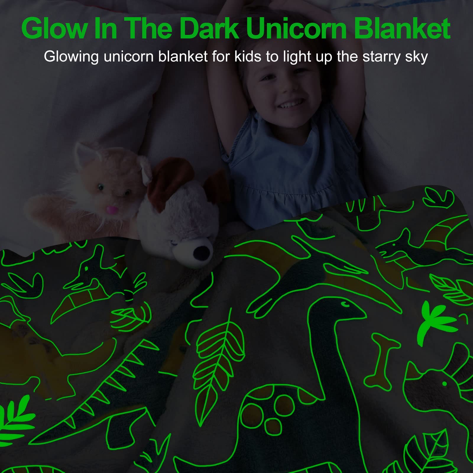 Glow-in-the-Dark Kids Blanket Collection