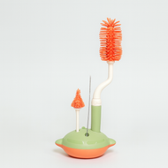Silicone Foldable Bottle Drying Rack with Cleaning Brush