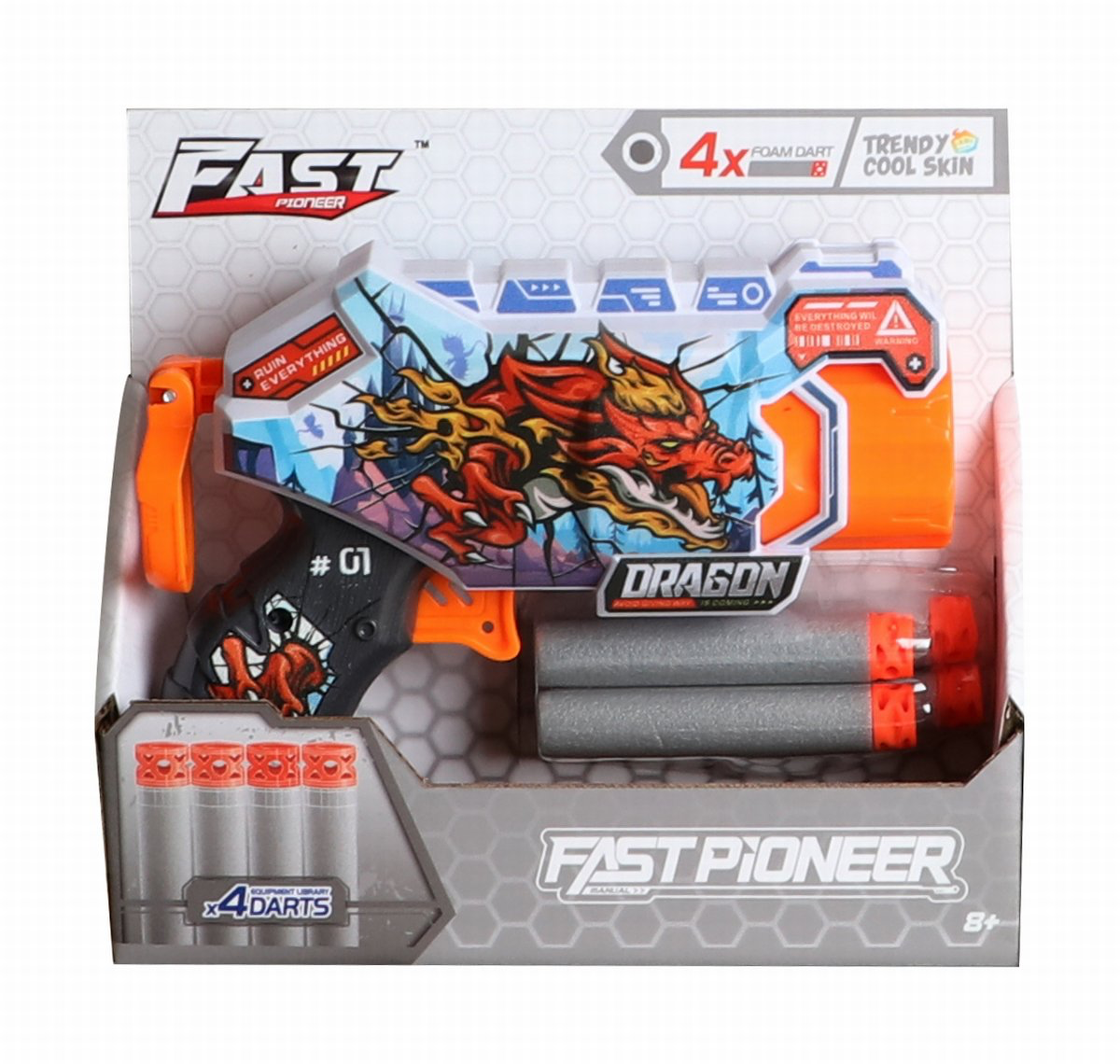 Dragon Fury Toy Gun – 6-Shot Soft Dart Blaster for Kids