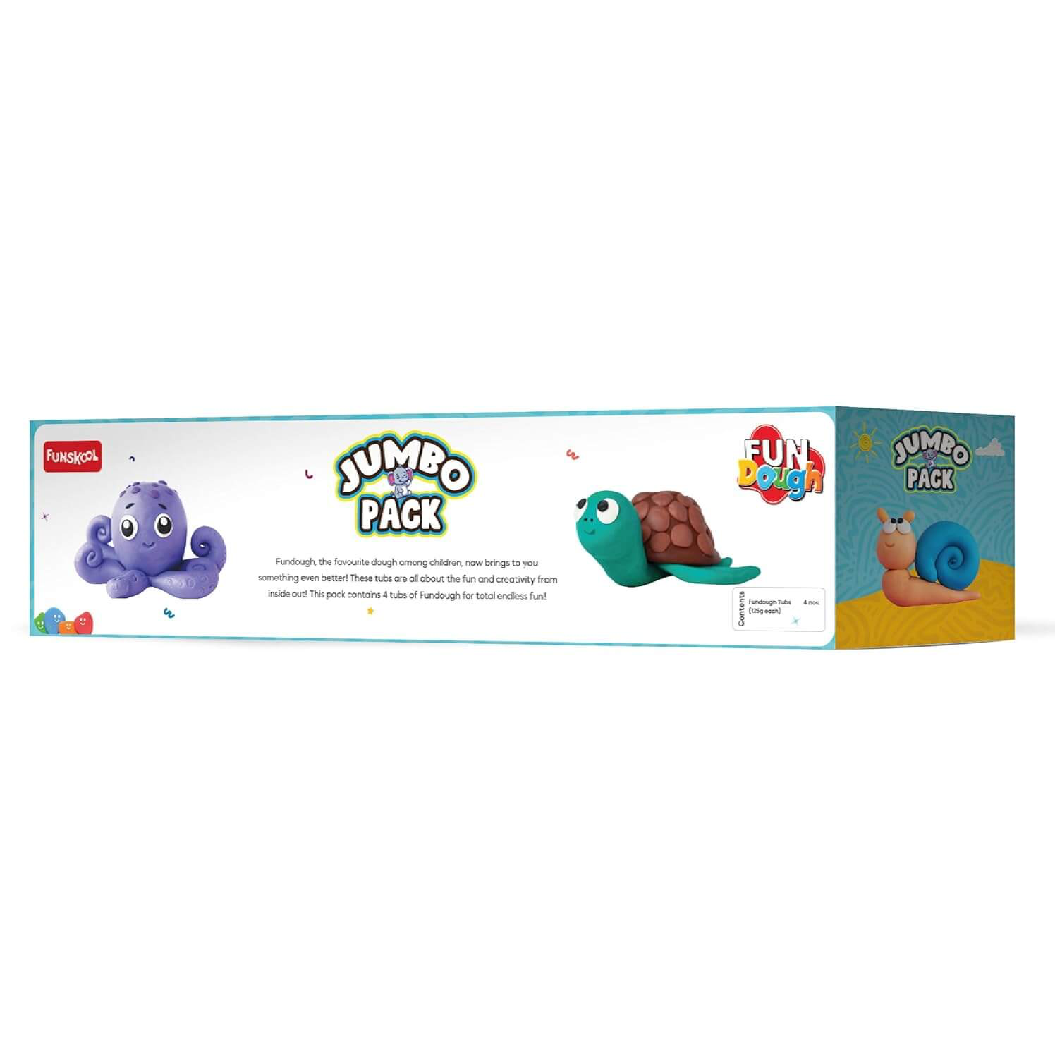 Funskool FunDough Jumbo Pack – 4 Exciting Colors