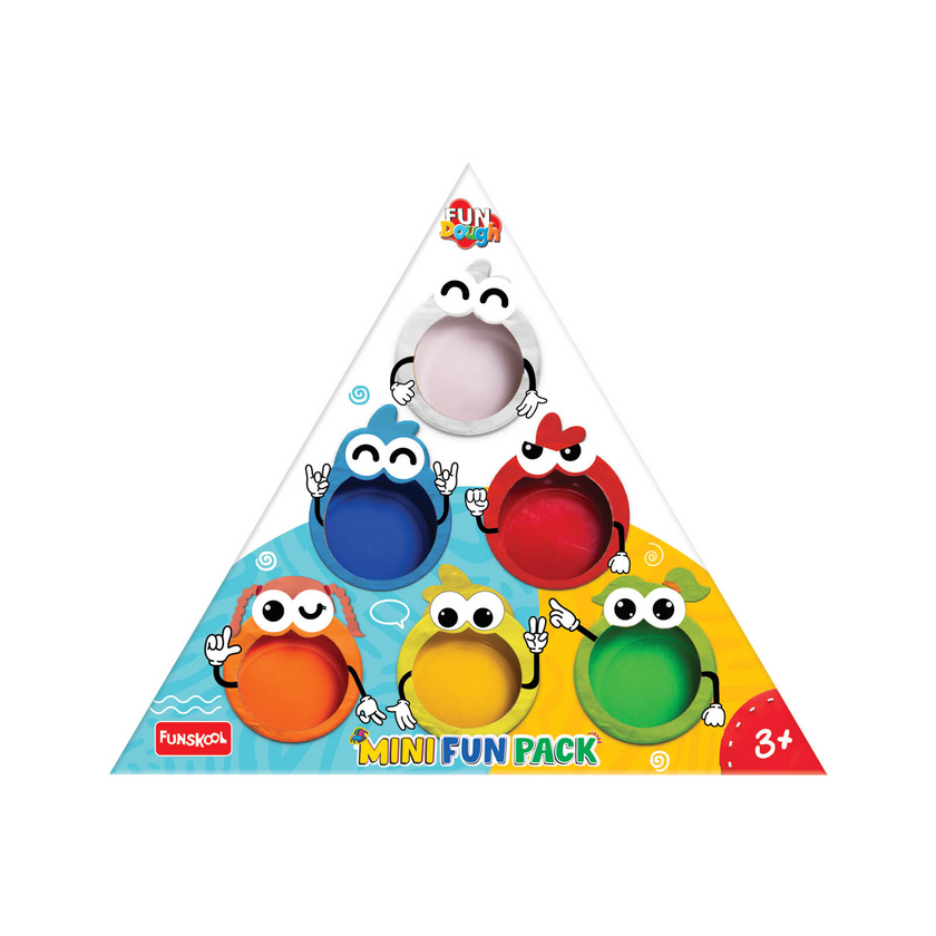 Funskool FunDough Mini Fun Pack – 6 Bright Colors