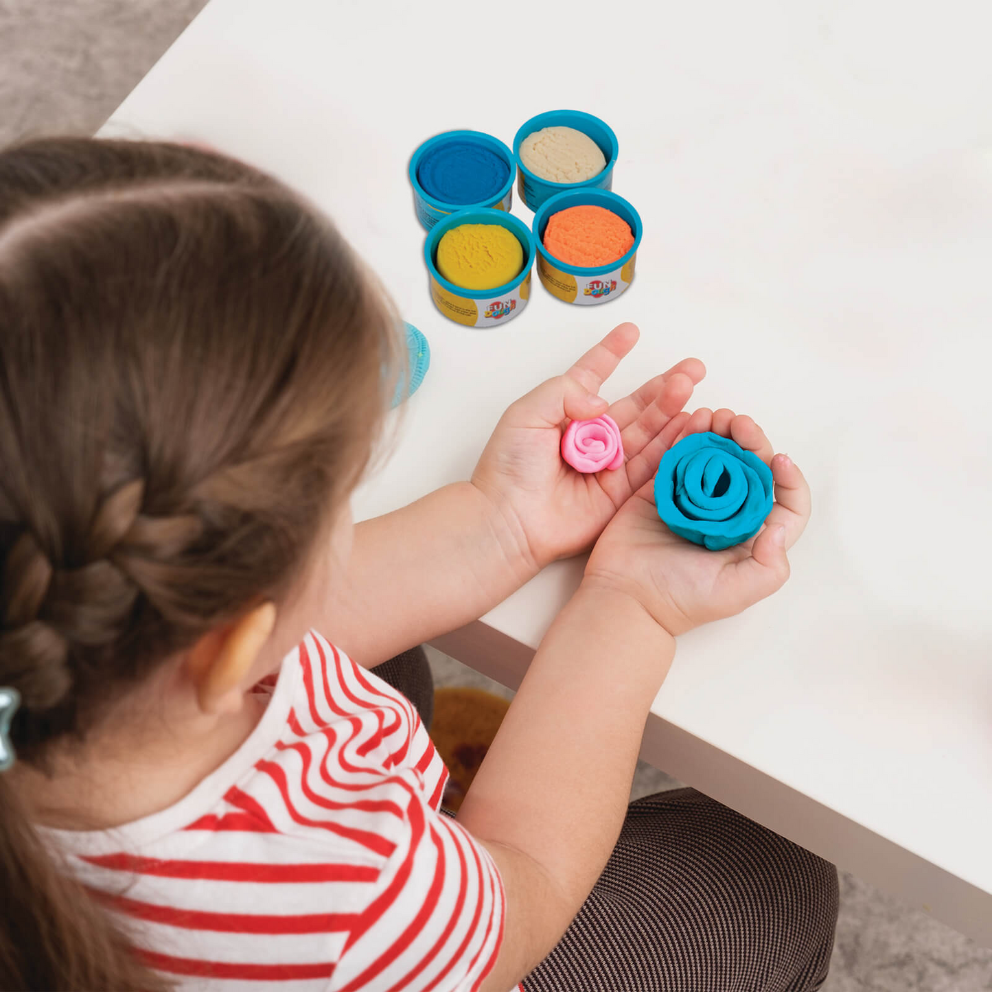 Funskool FunDough Mini Fun Pack – 6 Bright Colors - Mamadada