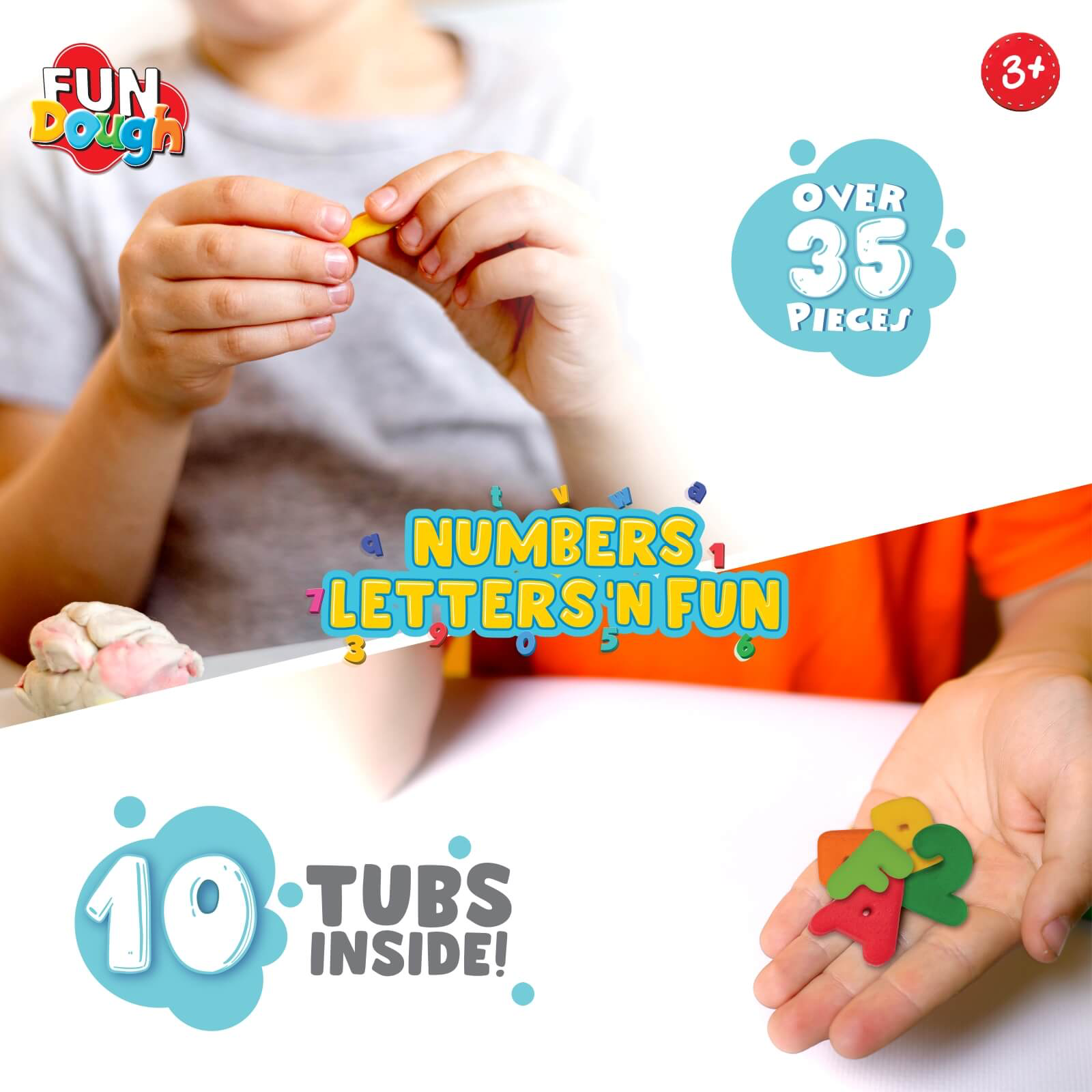 Funskool FunDough Numbers, Letters & Fun Set