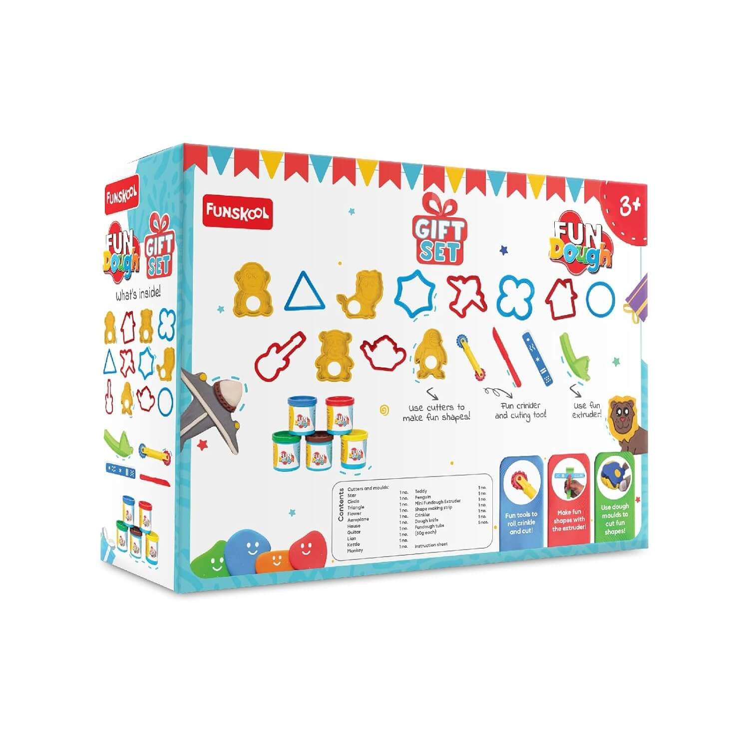 Funskool FunDough Gift Set – 5 Tub Creative Dough Play Kit