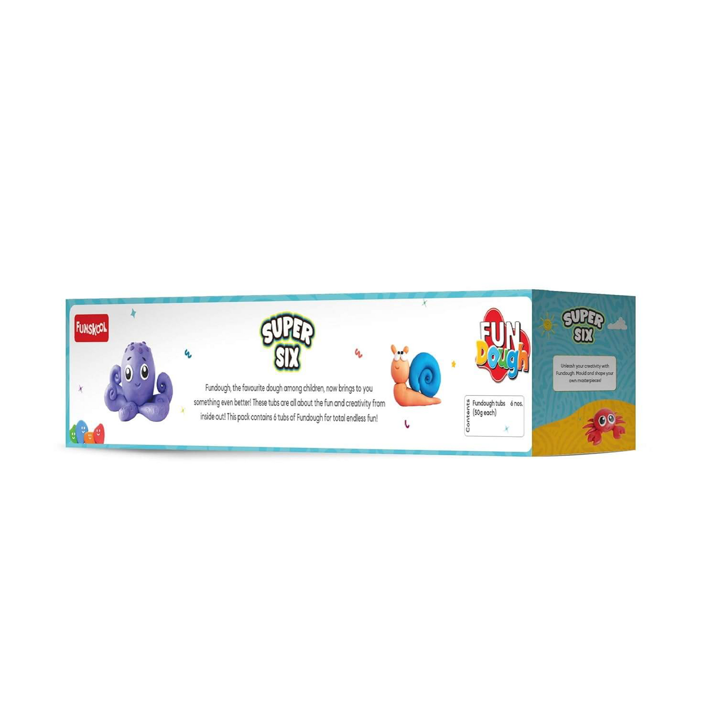 Funskool FunDough Super Six – 6 Tub Modeling Clay Set - Mamadada