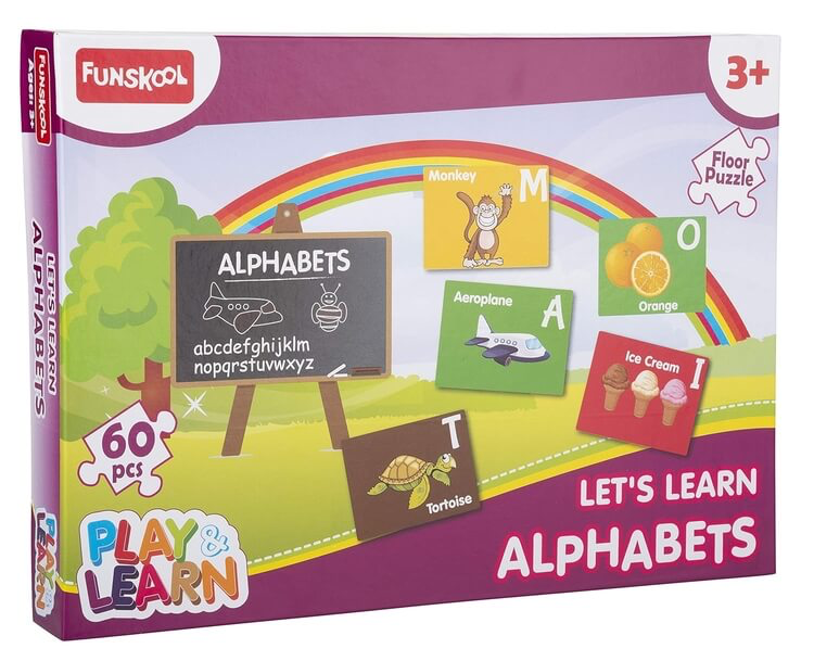 Funskool Play & Learn Alphabets – 60-Piece Educational Floor Puzzle