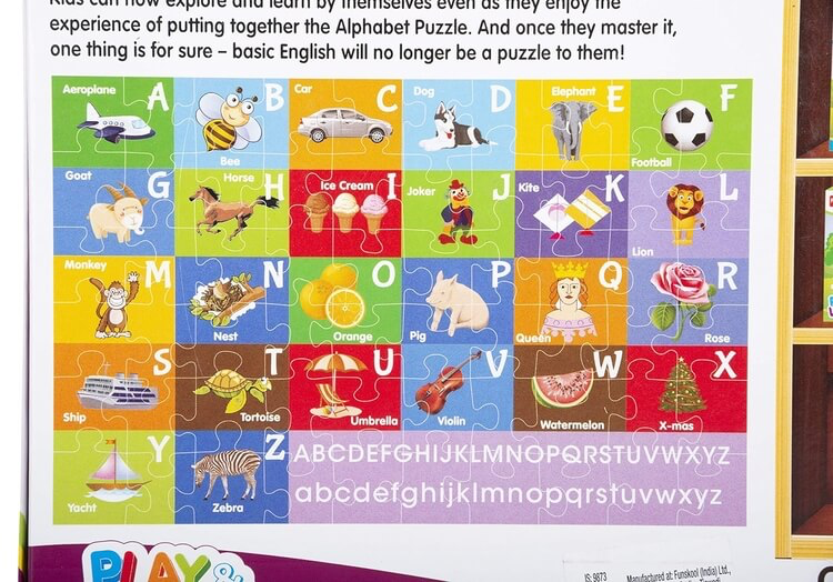Funskool Play & Learn Alphabets – 60-Piece Educational Floor Puzzle
