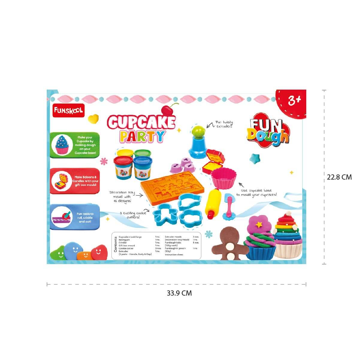 Funskool FunDough Cupcake Party – Creative Dough Play Kit