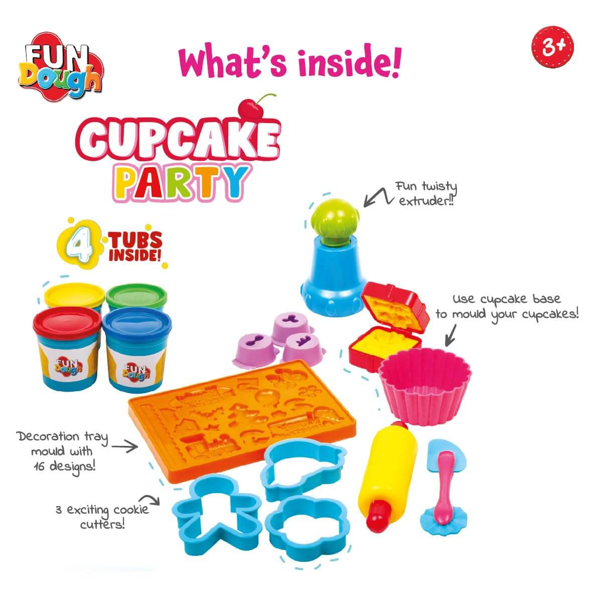 Funskool FunDough Cupcake Party – Creative Dough Play Kit