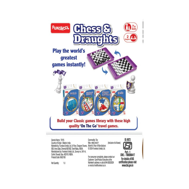 Funskool Chess & Draughts – Classic Strategy Board Game