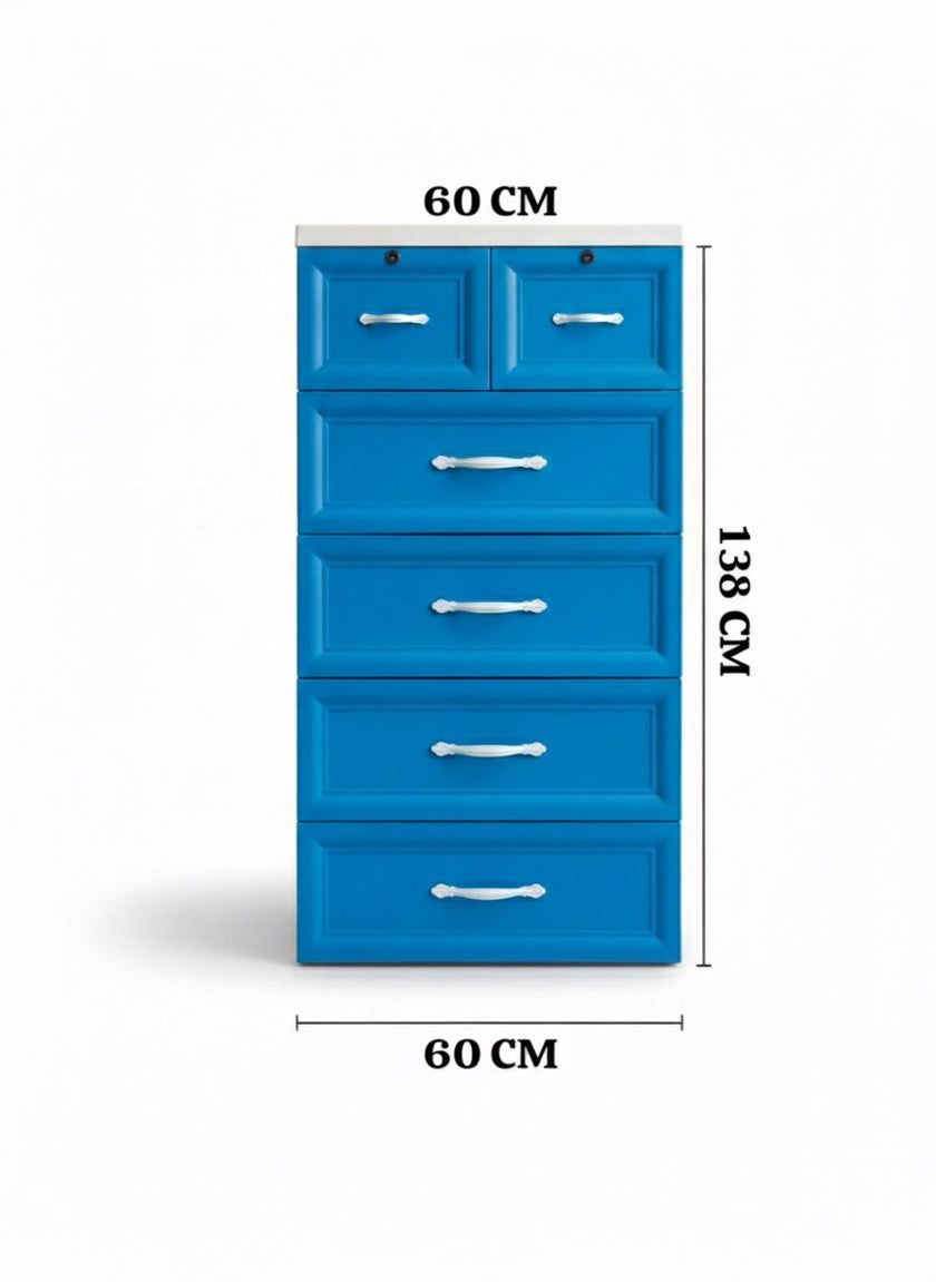 kida Animal-Themed Plastic Storage Drawers (4+2 Draw)