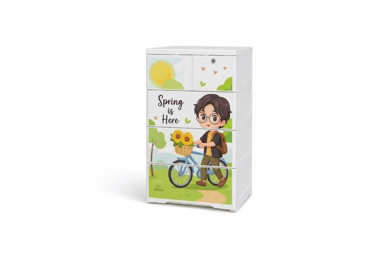 Compact Kids Wardrobe Collection – Smart, Stylish & Space-Saving Storage(3+2 Draw)