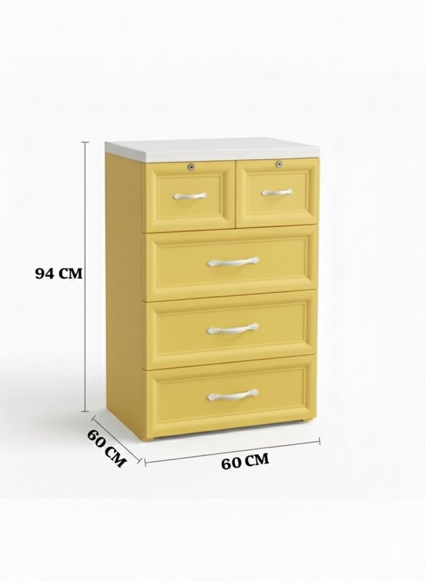 Compact Kids Wardrobe Collection – Smart, Stylish & Space-Saving Storage(3+2 Draw)