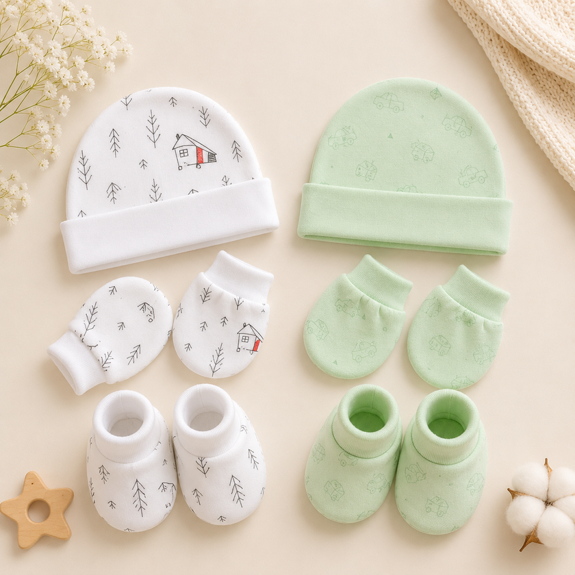 Cap,Mitten and Bottie set (Set Of 2)