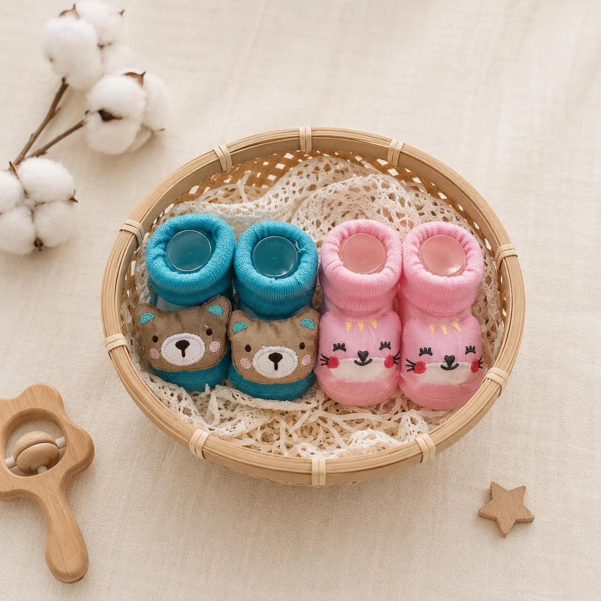 Cute Newborn Baby Booties Combo Pack 2