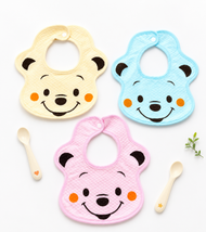 Cute Bear Baby Feeding Bibs Multicolor available (Single Piece)