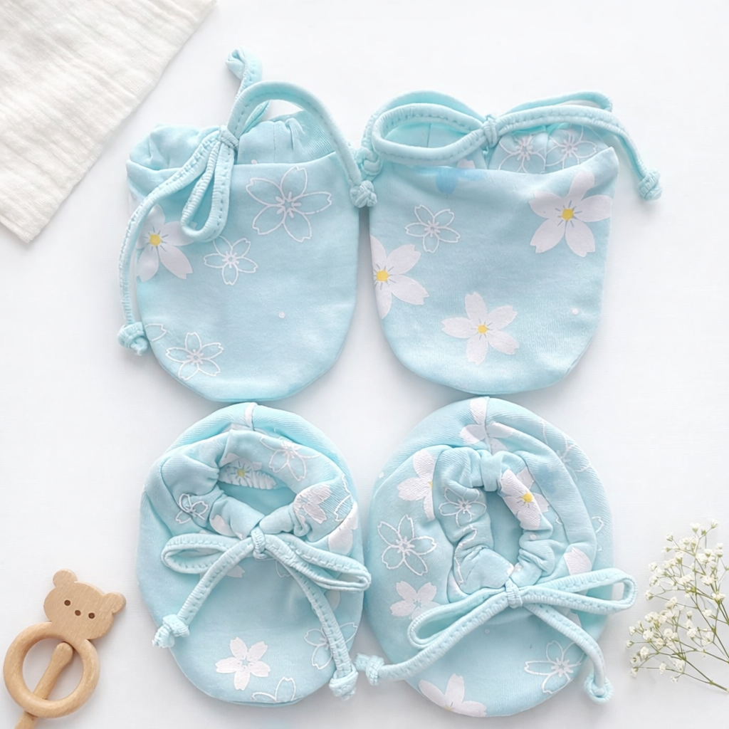 Anti-Scratch Soft Infant Gloves  Set of 2 - Mamadada