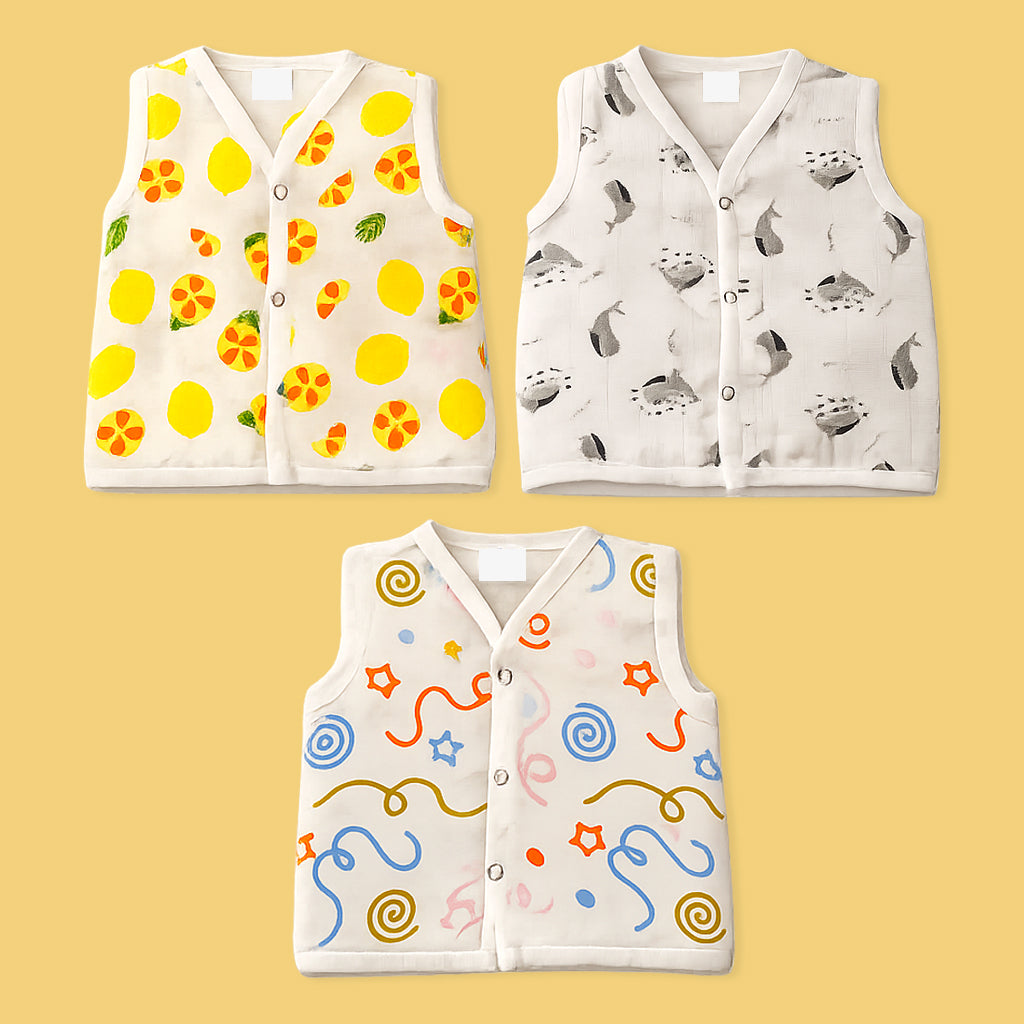 Muslin Jabla Button Type for Babies - Combo Packs - BEST SELLER