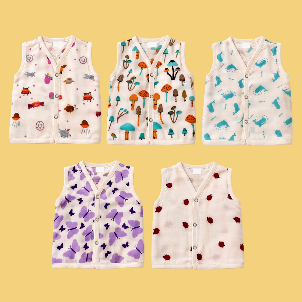 Muslin Jabla Button Type for Babies - Combo Packs - BEST SELLER - Mamadada
