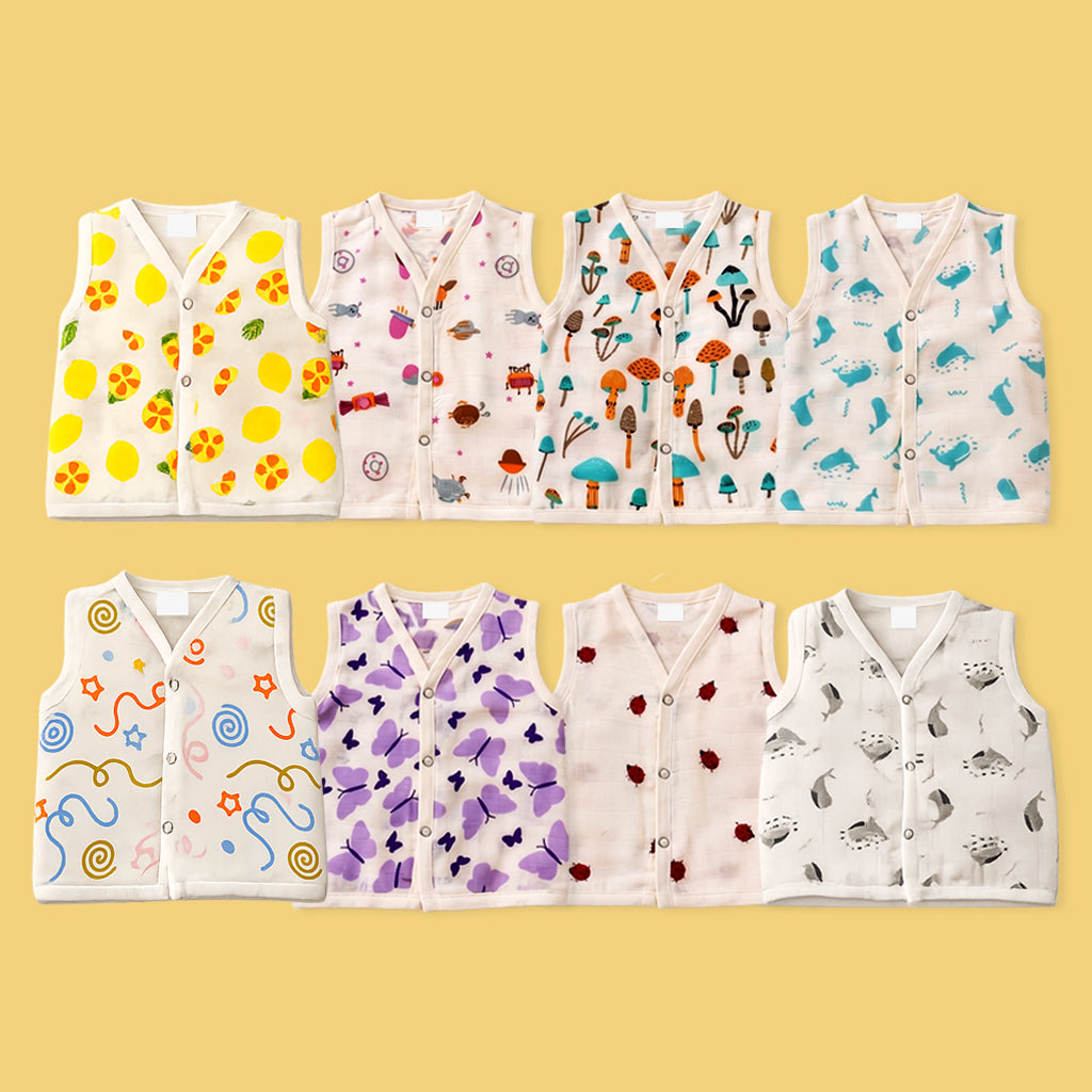 Muslin Jabla Button Type for Babies - Combo Packs - BEST SELLER - Mamadada