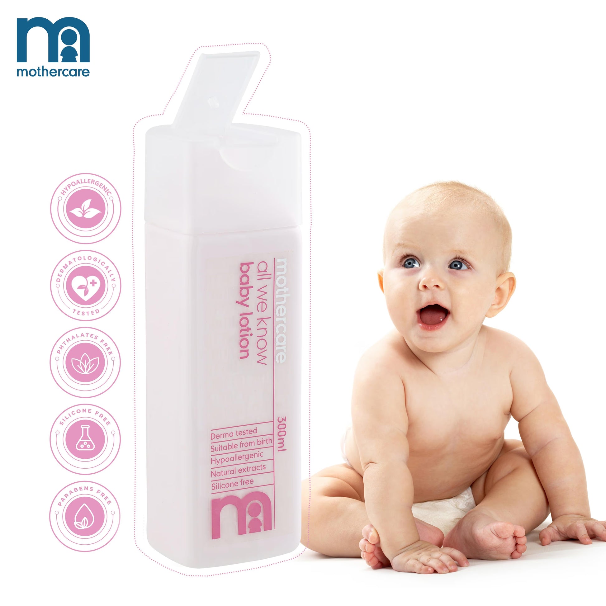 Mothercare All We Know Baby Lotion 300ml - White