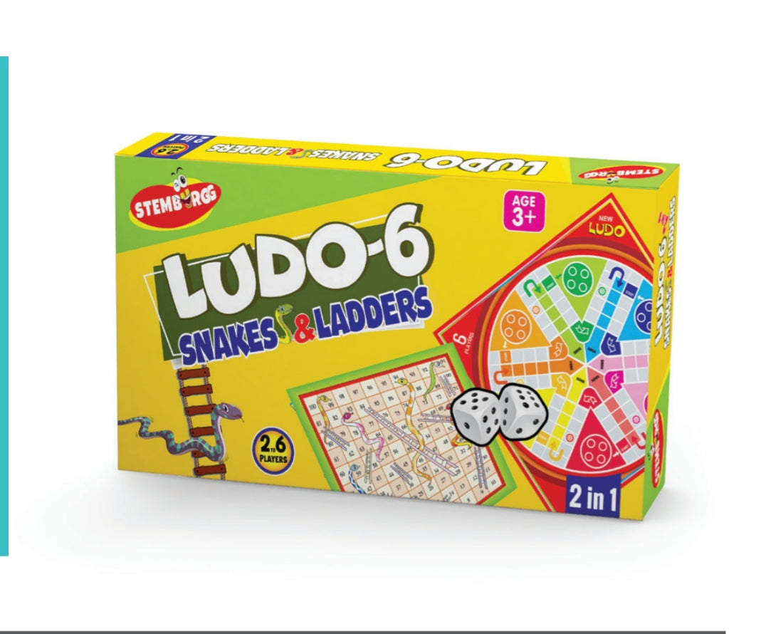 Ludo-6 Snakes & Ladders (2 in 1 Board Game)