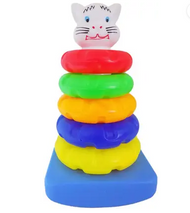 Red Ballons Smiley Face 5 Rings Stacking for kids