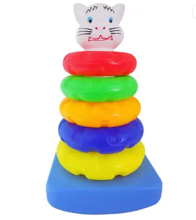 Red Ballons Smiley Face 5 Rings Stacking for kids