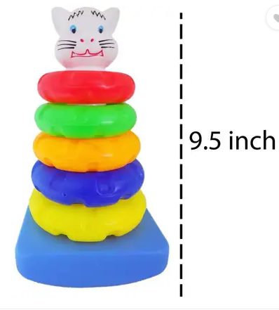 Red Ballons Smiley Face 5 Rings Stacking for kids