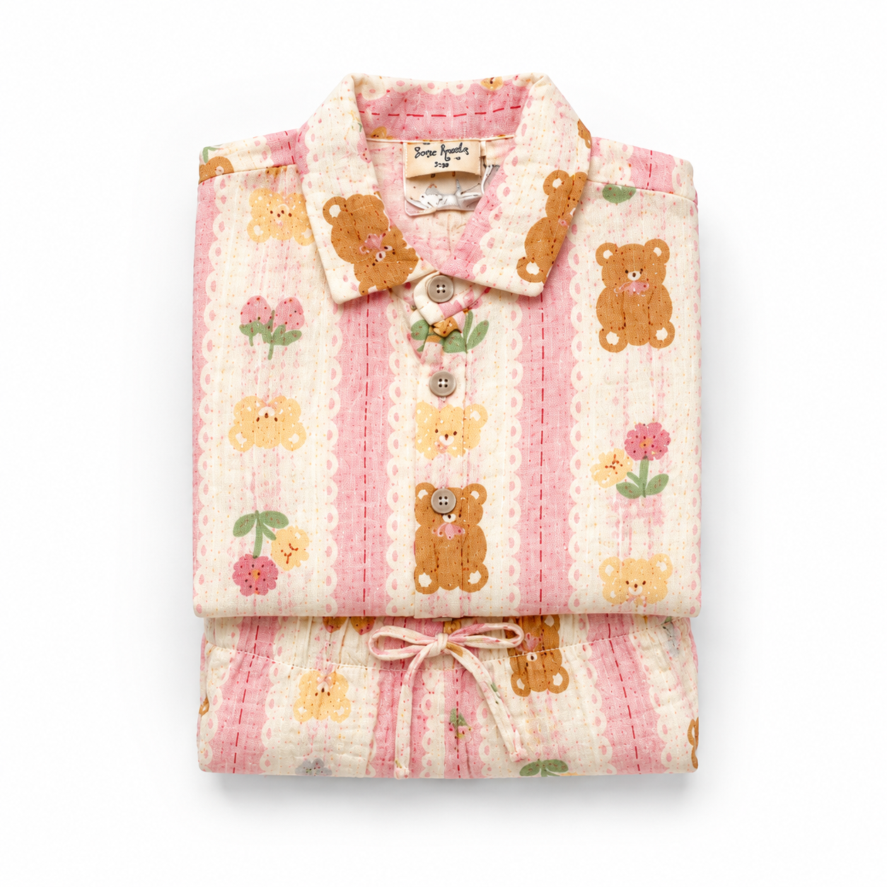 Teddy Bear Print Co-Ord Set for Babies (18-24 Months) | Soft & Breathable Unisex Wear