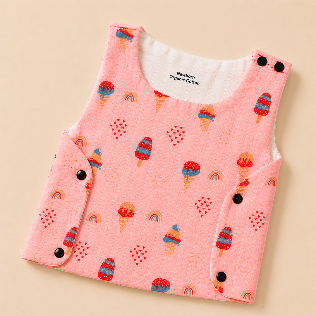 Muslin Organic Cotton Book Print Jabla for Newborn Babies (0-3 Months)  Soft & Breathable