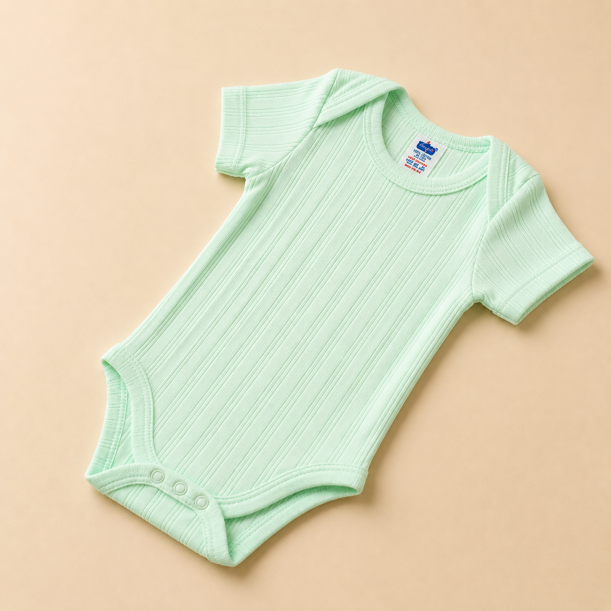 Ribbed Cotton Baby Bodysuit (0-12 Months) | Soft & Breathable Onesie