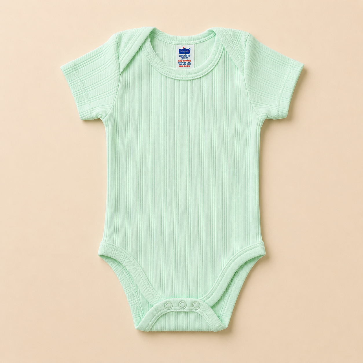 Ribbed Cotton Baby Bodysuit (0-12 Months) | Soft & Breathable Onesie