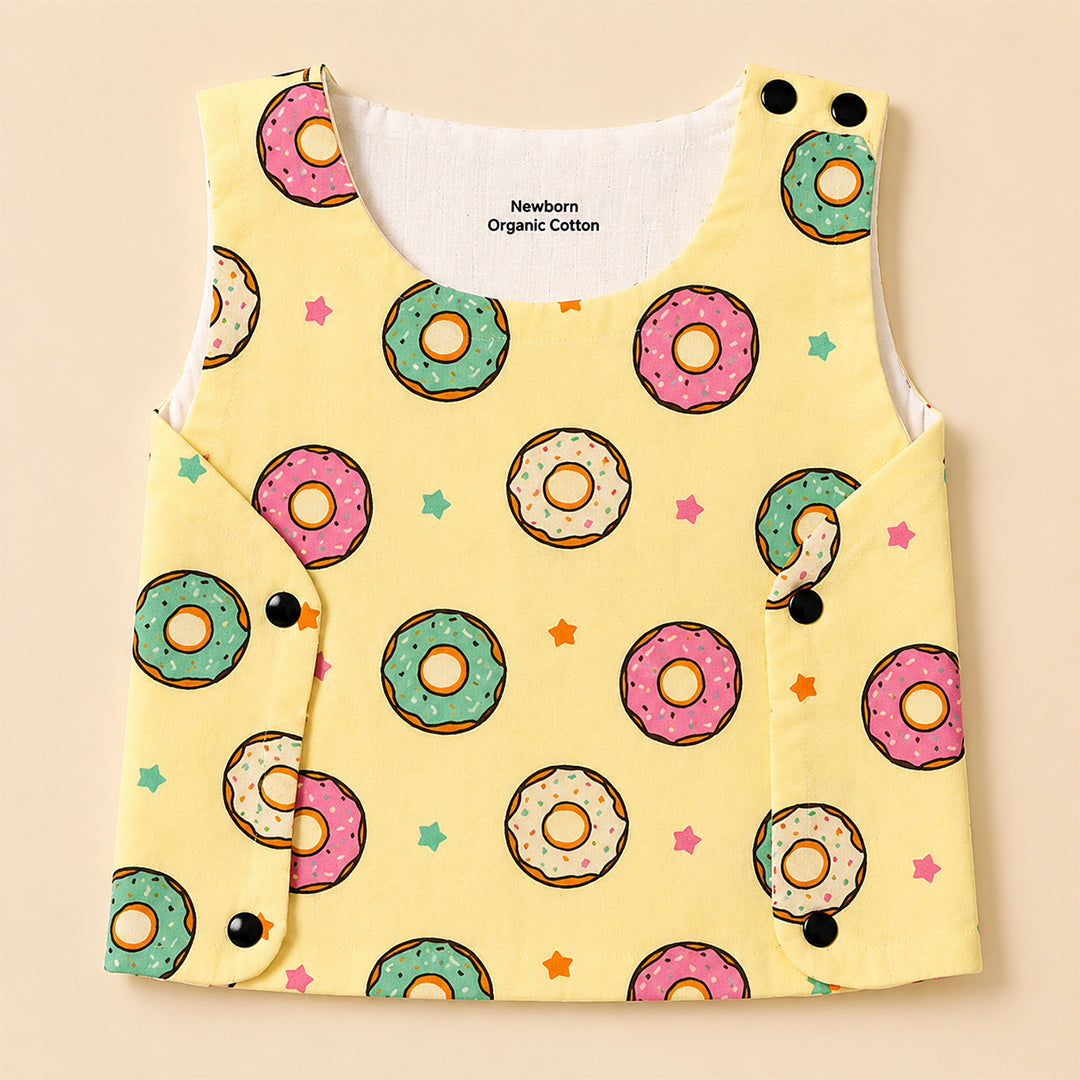Muslin Organic Cotton Book Print Jabla for Newborn Babies (0-3 Months)  Soft & Breathable