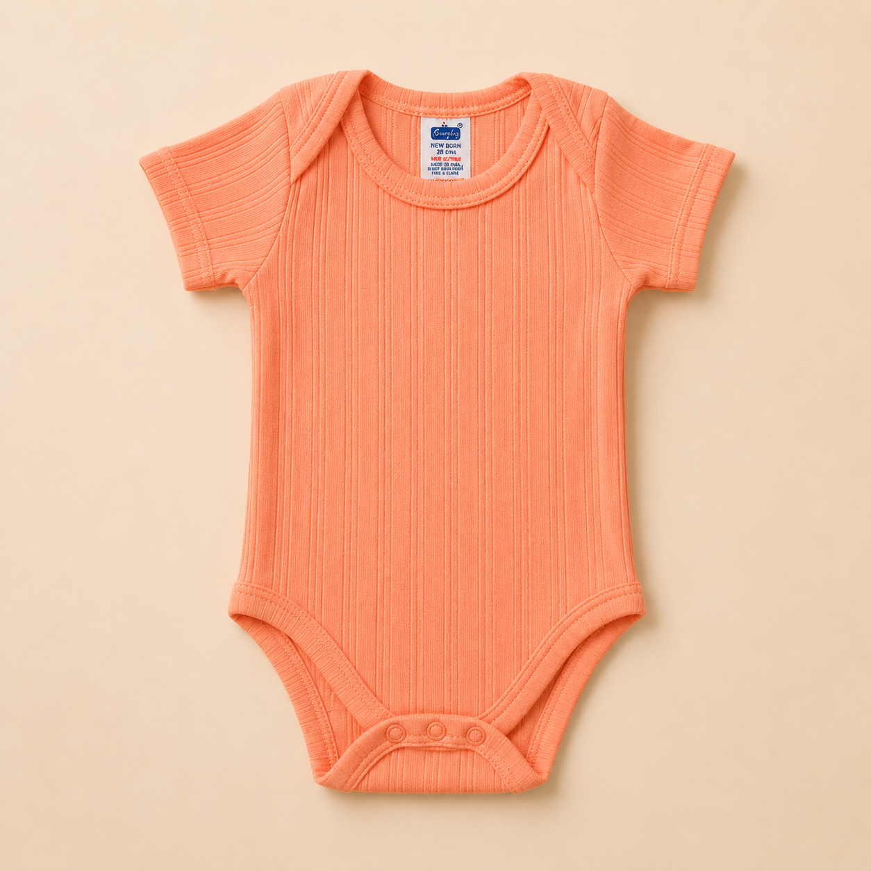 Ribbed Cotton Baby Bodysuit (0-12 Months) | Soft & Breathable Onesie