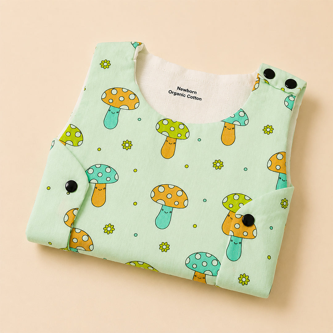 Muslin Organic Cotton Book Print Jabla for Newborn Babies (0-3 Months)  Soft & Breathable