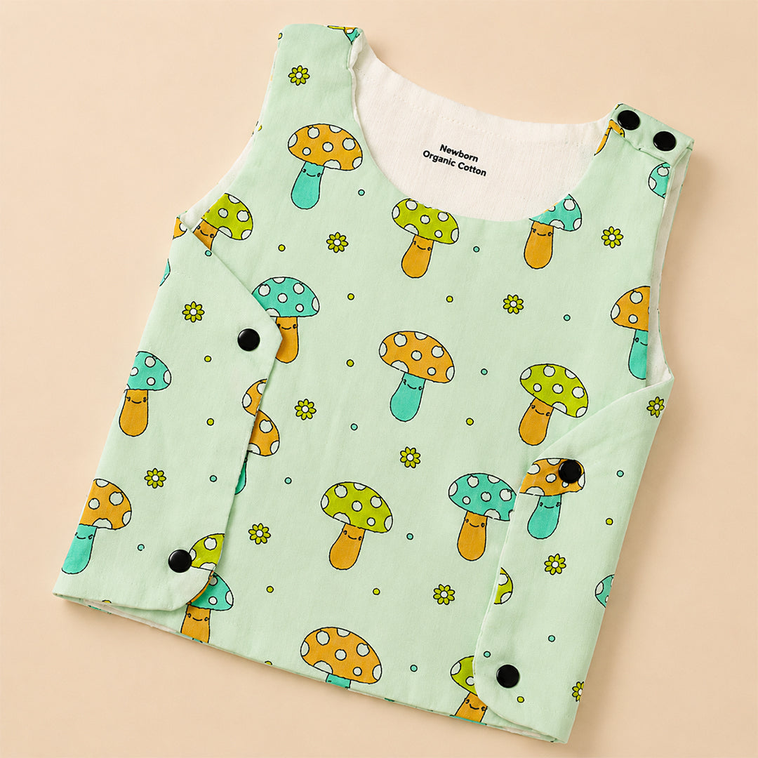Muslin Organic Cotton Book Print Jabla for Newborn Babies (0-3 Months)  Soft & Breathable